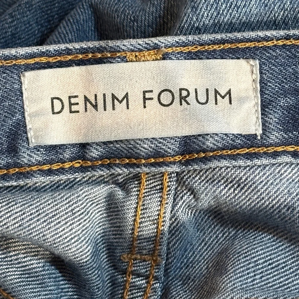 Denim Forum The Ex Boyfriend Blue Jeans Women’s Size 25 Button Fly Ankle
